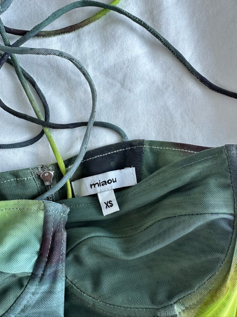 Miaou Green Gradient Bustier Top - Picture 2 of 4